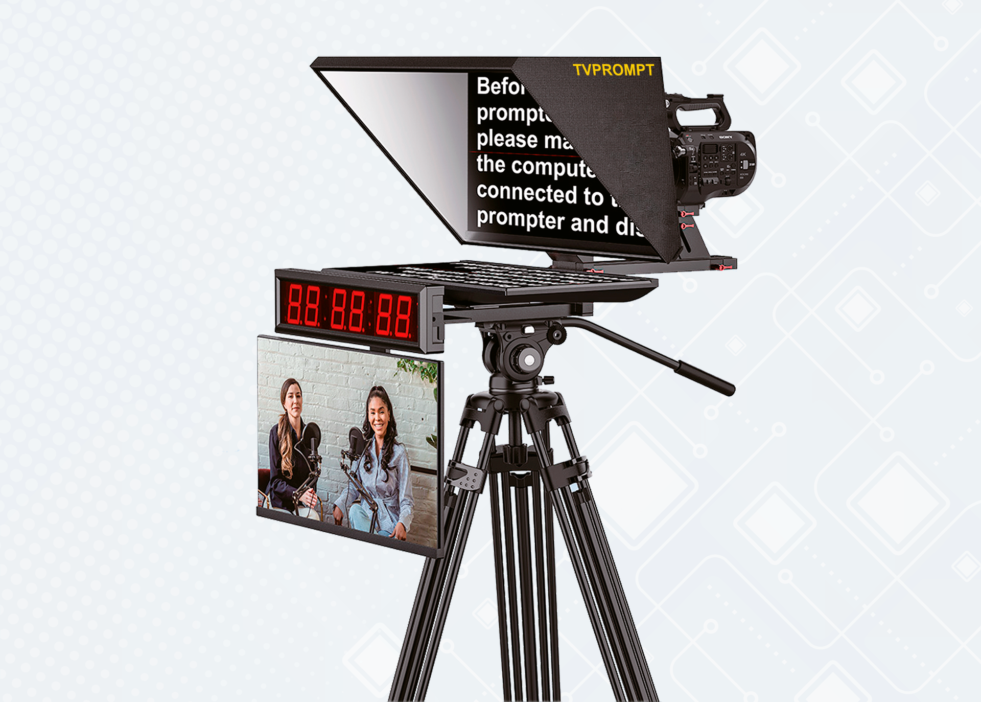 TVPROMPT 24" LIGHTWEIGHT STUDIO + Mirror